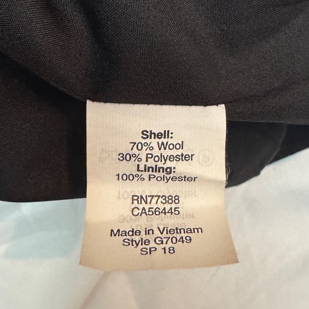 NWOT J. Crew Black Wool Women’s Blazer Suit Jacket, Minimalist Office Chic - Picture 6 of 10